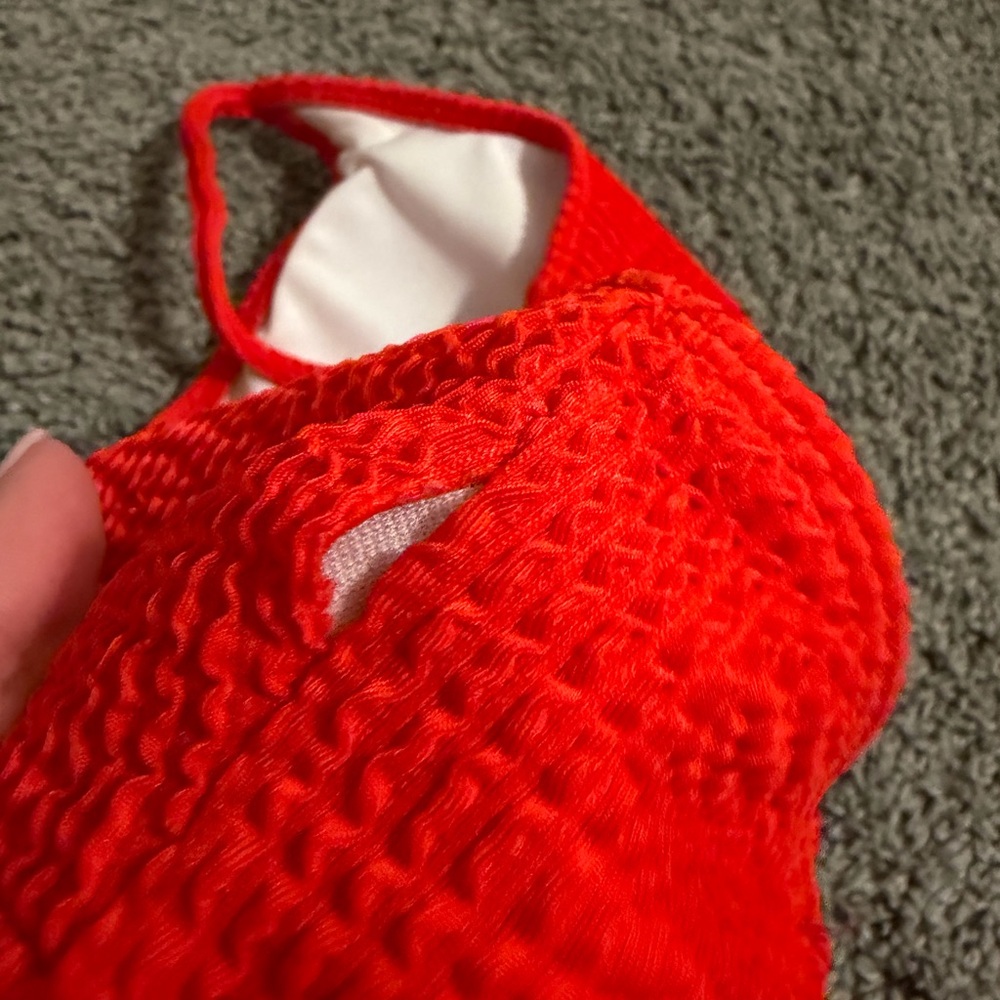 Red Textured Bikini Set - Picture 6 of 6